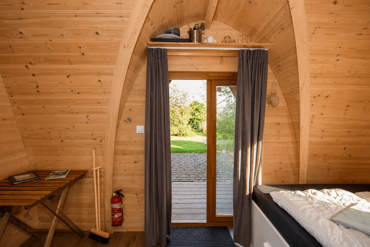 Uitzicht vanuit de pod